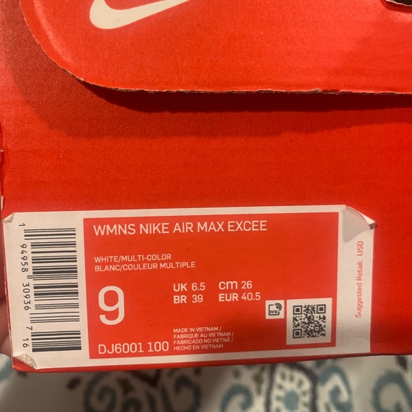 White Nike Air Max Excee size 9 brand new - Picture 6 of 6